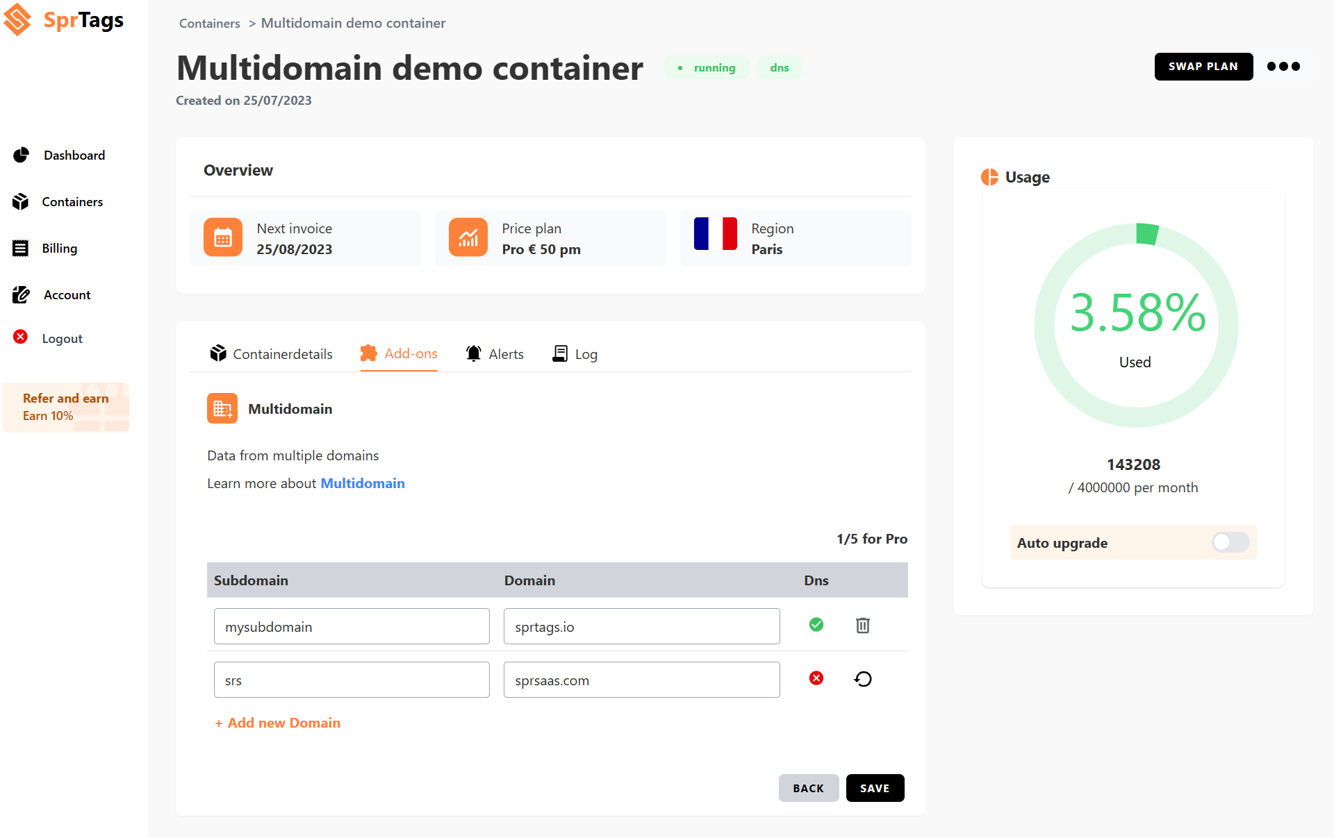 Multidomain screenshot