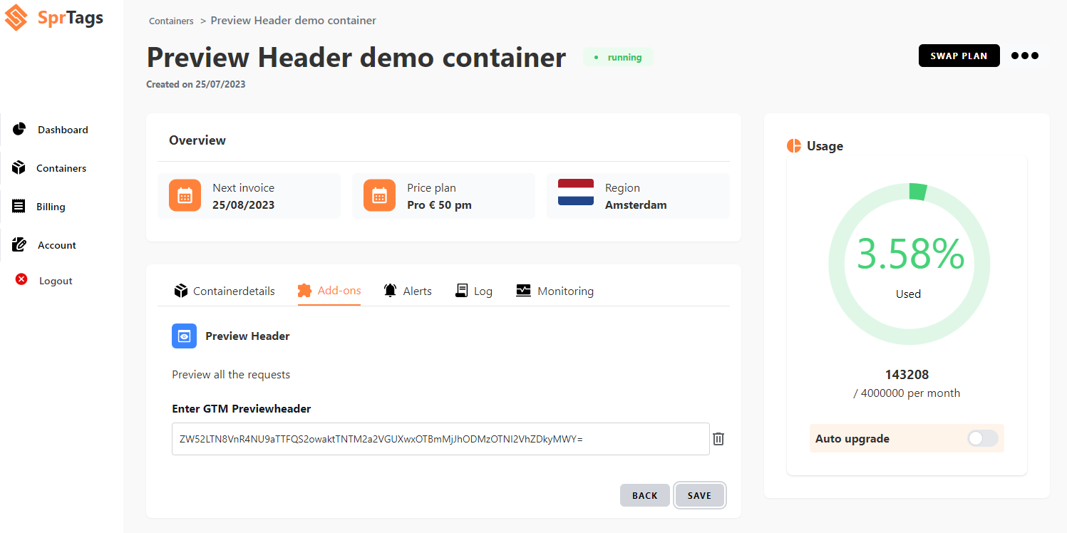 Previewheader screenshot