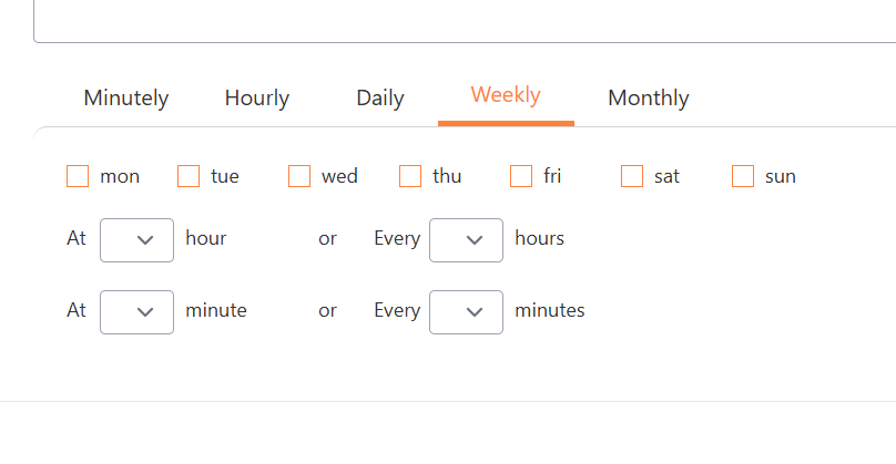 Schedules screenshot