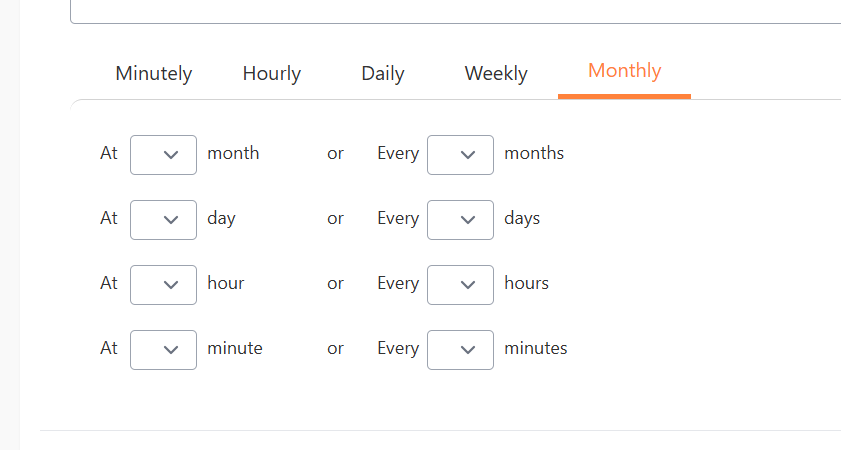 Schedules screenshot